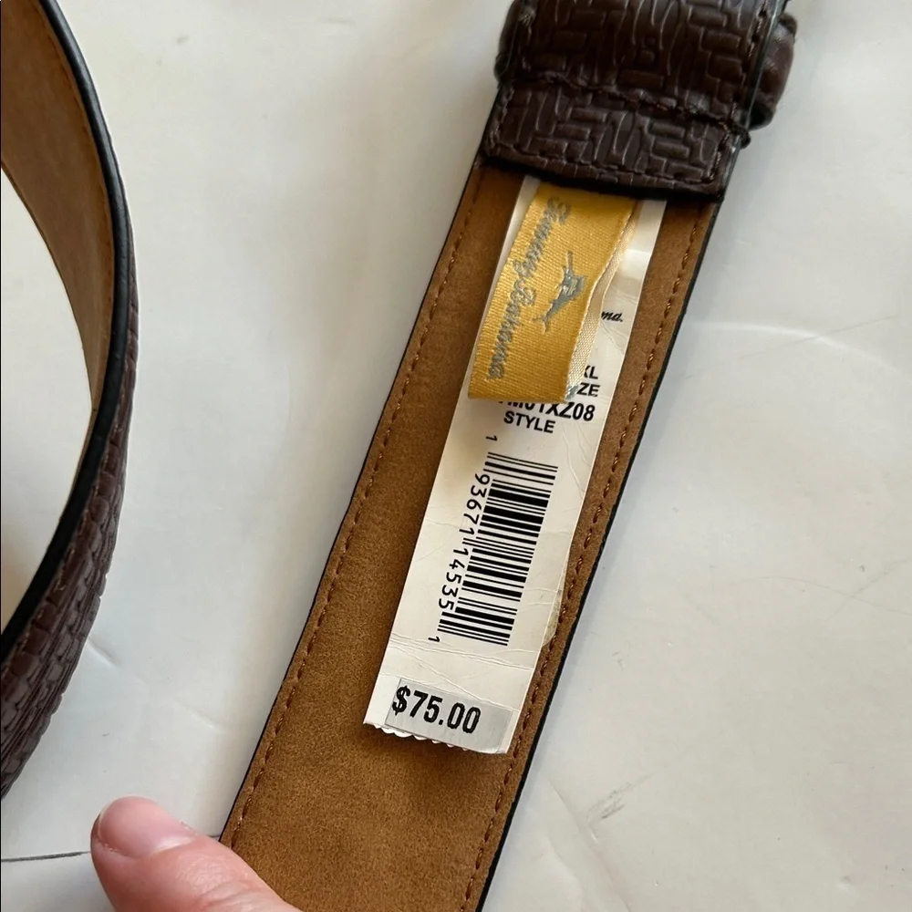 Tommy Bahama Brown Leather Belt 42/44